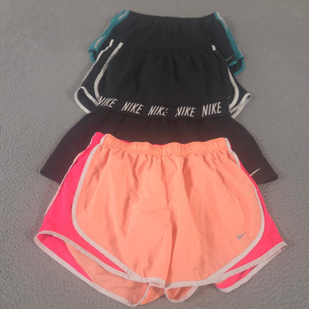 LOT OF 4 Nike Shorts Womens Large Multi Tempo Dri-FIT Running Attack Brief Lined